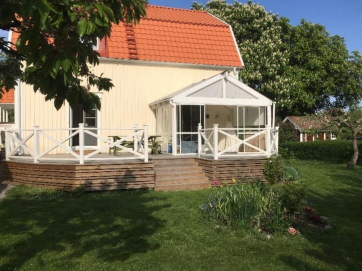 Inglasat uterum - skjutdörrar