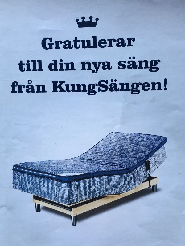 Säng "KungSängen" 105 cm bred. 