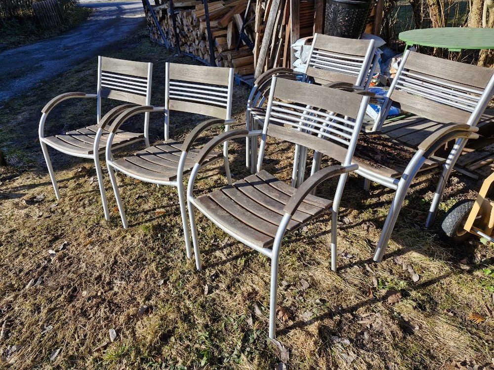 Trädgårdsstolar 8 st