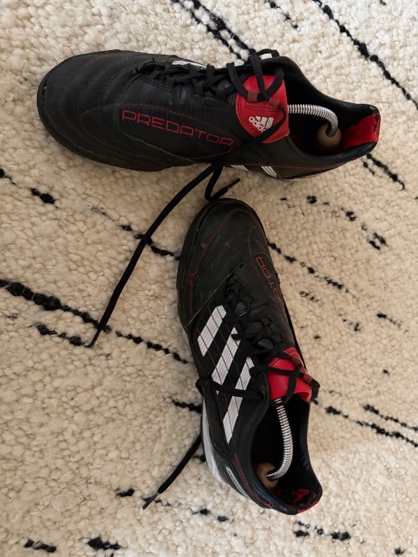 Soccer shoes and shinguards