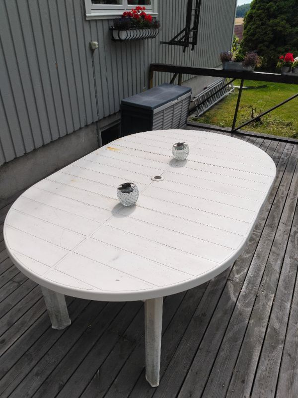 Utebord i plast